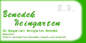 benedek weingarten business card